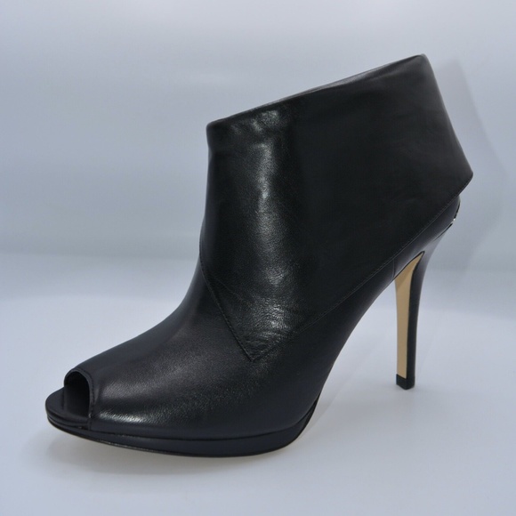 MICHAEL by Michael Kors - Kendra Peep Toe Bootie - Black Leather - 9M - Picture 9 of 12